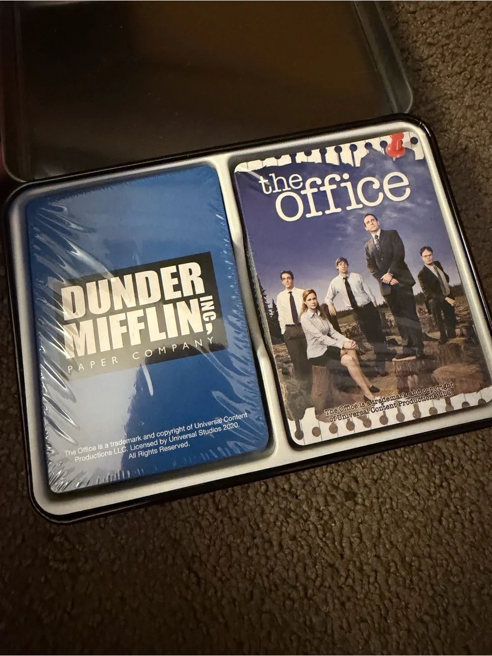 Dunder Mifflin The Office Blue Card Game Tin Set